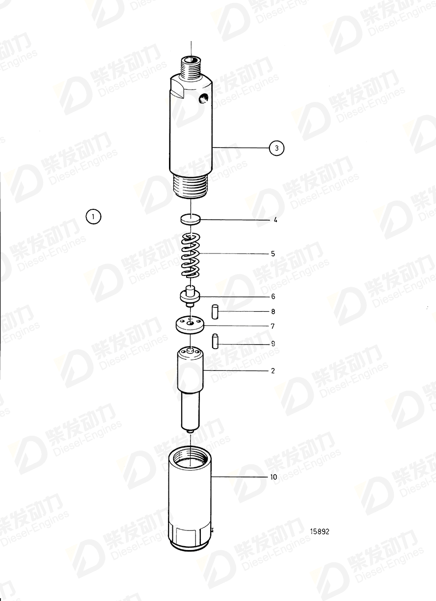 volvo penta Injector 3803282 Drawing volvo penta Injector 3803282 Drawing
